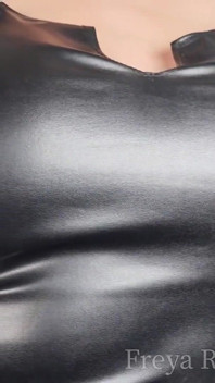 Jerk off to Big Boobs in Shiny Leather: Edging Instructions and Orgasm Denial