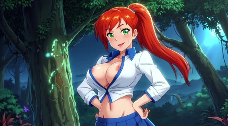 My night collection: Adult Gwen Tennyson Erotic Teasing 3D Animation Compilation Beautiful Redhead in...