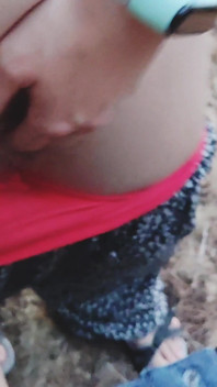Very Risky Fucking in the Forest with Cute Sea Views