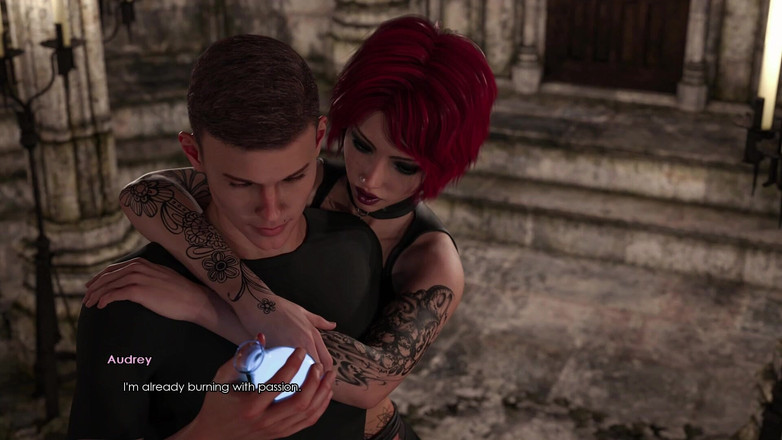 3D Cartoon Porn: Lust Academy 83: 자지 빨기 오드리의 젖탱이를 젖탱이로 누르기