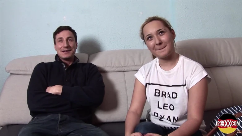 123XXX - 100% Amateurs: German Teen with Perky Boobs Gets Her Mouth Filled