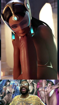 Milky Breast Hard Long Ass Futa Cock Symmentra Sends You This Sucking Her Own Dick