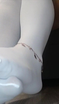 (78) Fetiche de nailon blanco