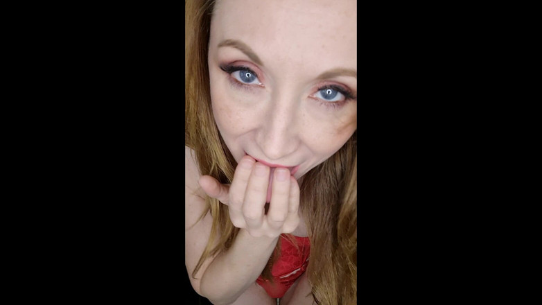 Lily kink: JOI: Rode Lingerie Verleiding, Poesje Uitgespreid, Creampie Smeken