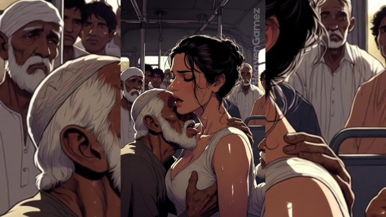 Heaven Gamez: Hintli sürtük kızlar otobüste çirkin şişman edepsiz yaşlı erkekler tarafından aşağılanmış ve...