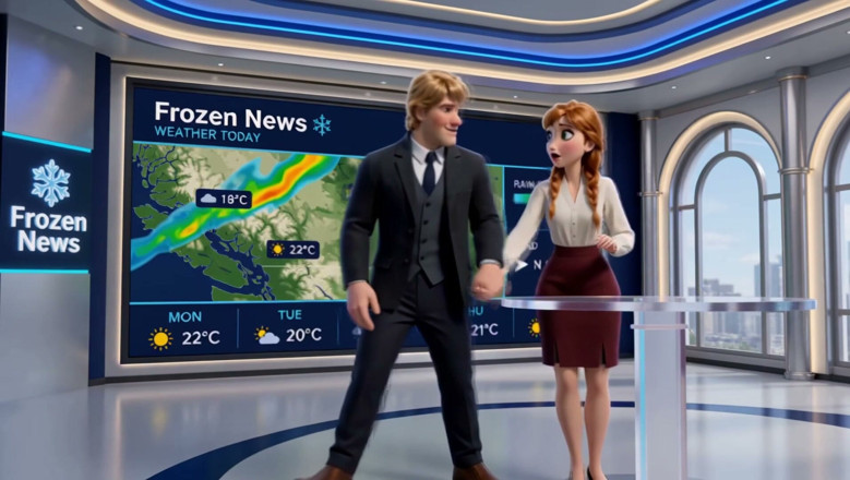 Kandy Kim AI: Anna Frozen News Forecast - She Gets Fucked Live on Air