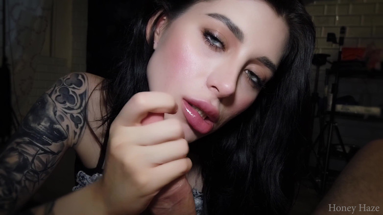 Honey Haze: Srepsiter Gentle Blowjob Turns Into a Rough Anal Sex. Honey...