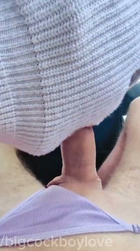 A Milky-skinned Femboy Student Rides a Thick, Large Cock Out on the Highway.