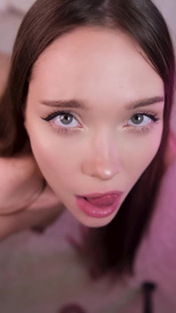 Slobbery Play with a Realistic Dildo
