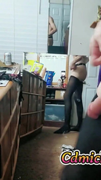 Cdmichelle Putting on Lace Panties & Lingerie