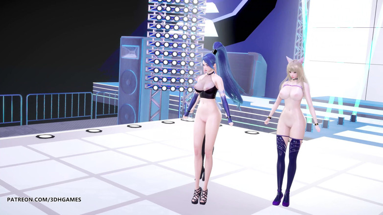 3D-Hentai Games: [MMD] Kep1er - naik! Ahri Seraphine Kaisa liga striptis panas legenda...