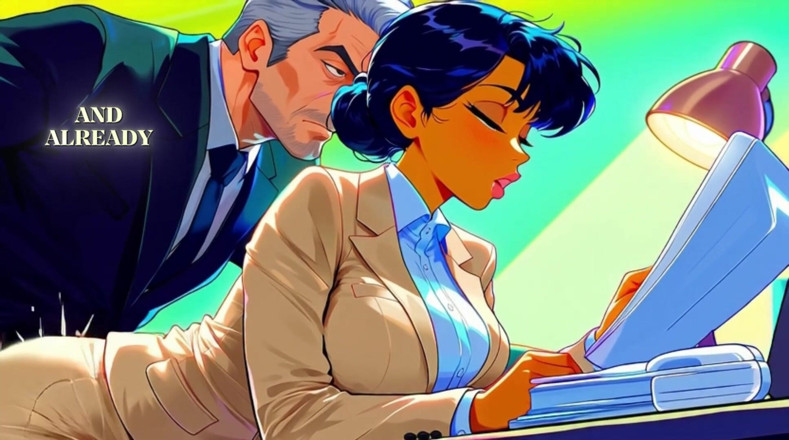 Private touch: Nova secretária marroquina leva foda com chefe espanhol