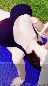 3D MILFka s obřími kozami svázaná chtíčem animovaná hratelnost
