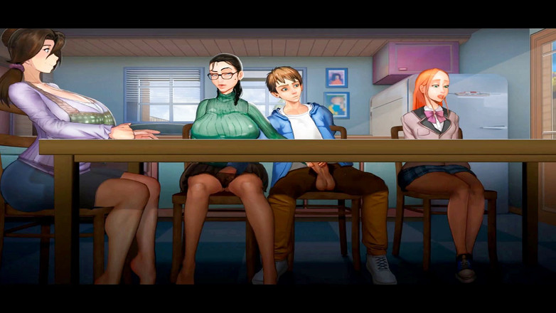 Hentai World: Ingoia la sega dell'ospite sotto il tavolo