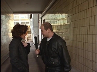 Lucky Cooch: Girl talking to a reporter