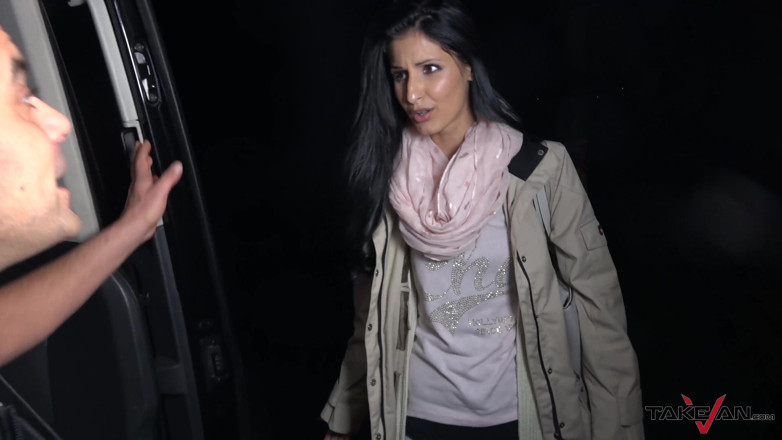 Take Van: Leggy whore is opening her legs and pussy to be...