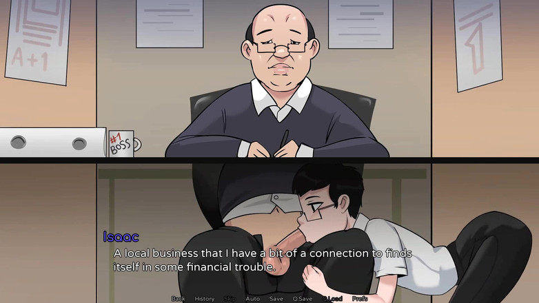 Futavision: Hazelnut Latte: Travesti video görüşmesi yaparken patronunu masanın altında emiyor -...