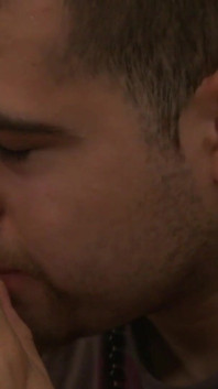 The cuckold at the computer and the horny slut taking the cock from the neighbour