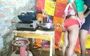 Konika: Indyjski sąsiad nastolatka lat dziewczyna uprawia ostry seks podczas gotowania...