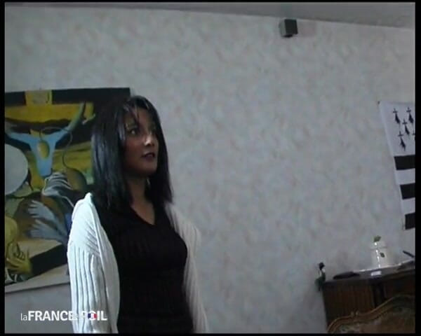 Rue Chaude: FFM Two Naughty Interracial Sluts in Stockings Sharing a White...