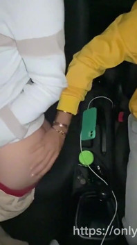 Cruising Uber Fucks a College Student Bareback in the Car and Cums Inside His Ass Outdoor