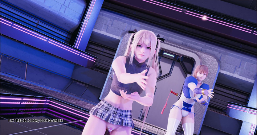 3D-Hentai Games: [mmd] glide striptease Marie Rose Mai Shiranui Mbaki Kasumi doa...
