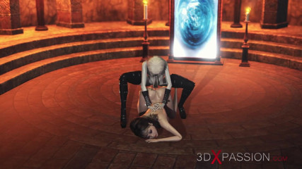 3dxpassion-transgender: 3d dickgirl witch fucks a sexy girl in the dark...