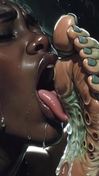 Ebony Slave Girl Licking & Worshipping Alien Feet - Extreme Pleasure