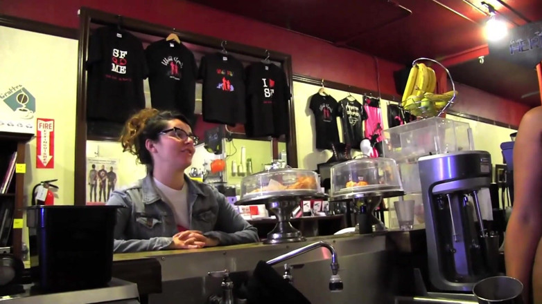 Lesbian Illusion: First time young clerk seduced in a bakery by the...