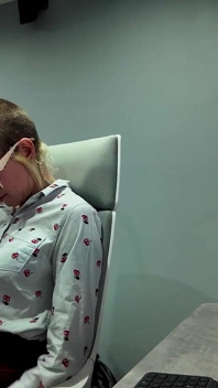 Office Slut Persuades Boss to Watch Her Wank