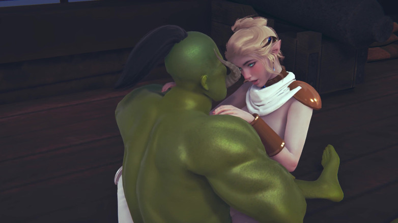Waifu club 3D: Simpatico elfo cavalca un grosso cazzo