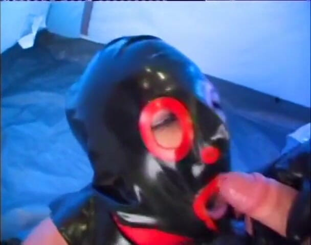 Hot and Wet: Cute floozy in balaclava and black undergarment rides dick and...
