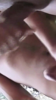 Skinny Latina Tranny Fucks Guy Outdoors in the Ass