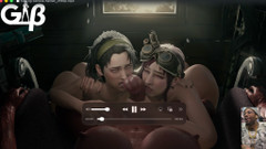 L6RD7BLU3 FUTA: Två rensande slampor Slickar på en storbröst transgender BBC, Mad...