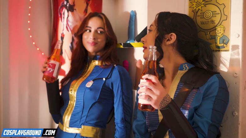 Cosplayground: Sage Hunter faz Audrey Reid gozar em um bunker fallout -...