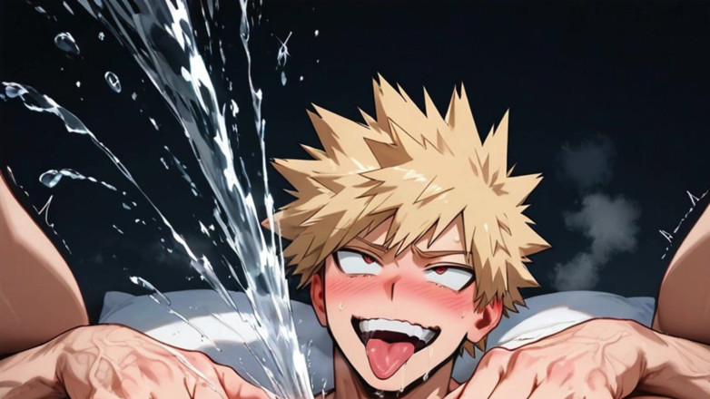 Trans-Men FTM Hentai: 金髪の男の小さなアソコとチンコのクローズアップ。変態ポルノアニメーション。