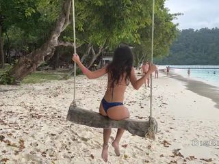 Dis Diger: 島での冒険とホテルの部屋でのホットセックス - 顔面射精