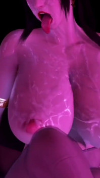 3D Huge Bobs Slut Sitting on the Big Cock