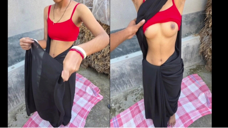 Rajiya: Chica real Rajiya follando con novio con tetas pequeñas