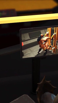 Super rondborstige jonge blondine kan het niet laten om anaal seks te hebben met cyber dickgirl