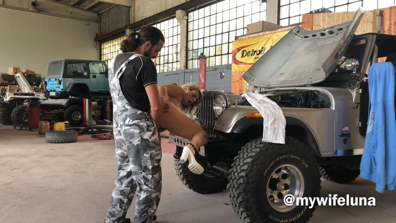 My Wife Luna: The mechanic has a huge cock