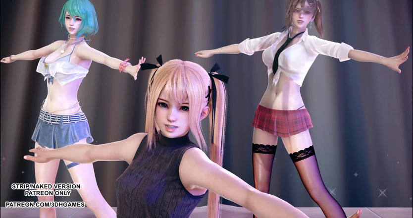 3D-Hentai Games: [mmd] erövrare doa Marie Rose Misaki Tamaki het dans 4k 60fps