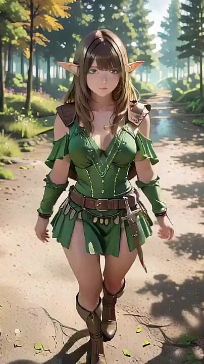 Seraphina Vale: Une elfe verte dans le secret de la forêt ! Regard à...