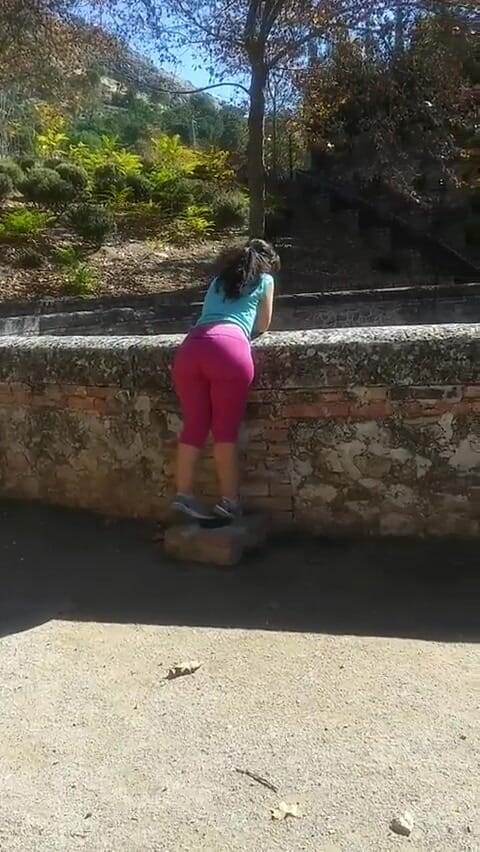 DragonGalaxy11: Horny hiker shows her tits for fun but also gets...