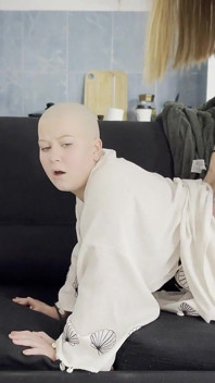 Bald Head Girl Is Pounded by Long-haired Boy