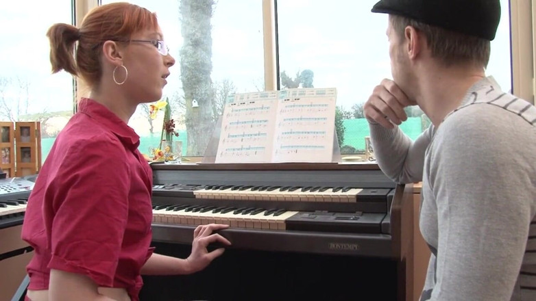 Nude in France: Amazing petite redhead student slut gets deep sodomized