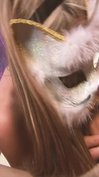 Horny Catsbabes Scene-4 Busty Kitty Wearing a Mask Enjoys a Cumshot on Her Big Tits