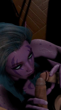 Night Elf chơi ba người với hai chàng trai cứng