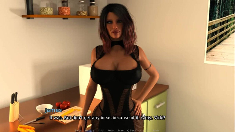 Dirty GamesXxX: Dorstig voor mijn gasten: rijpe milf met enorme neptieten neukt...