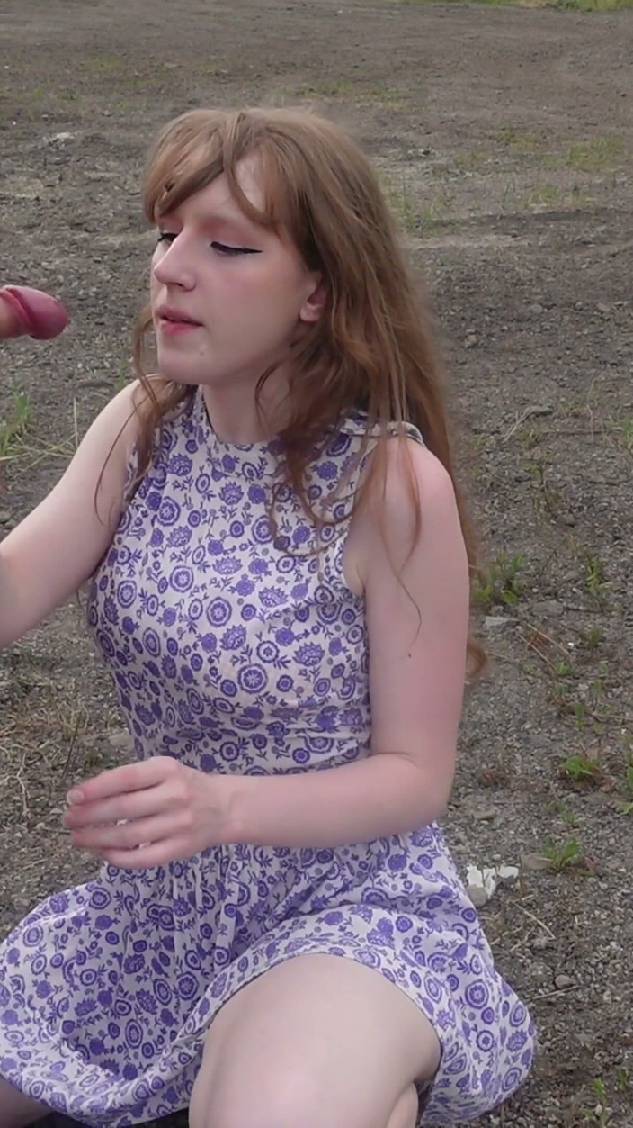 HotRedWildcat: Outdoor Blowjob with Cum in Mouth and Swallow